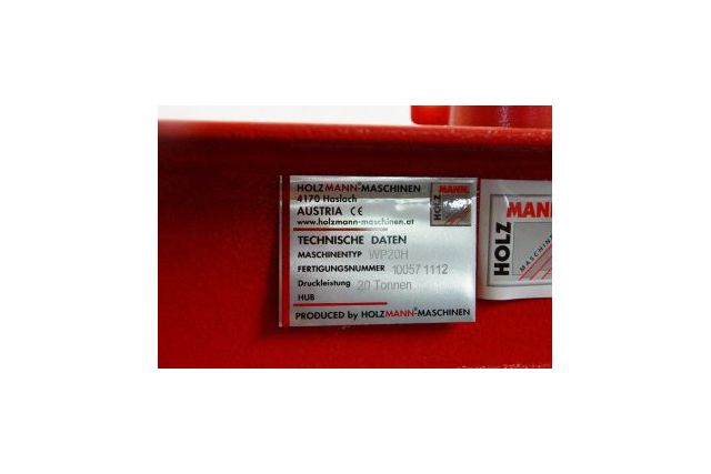 Прес гідравлічний Holzmann WP 20H