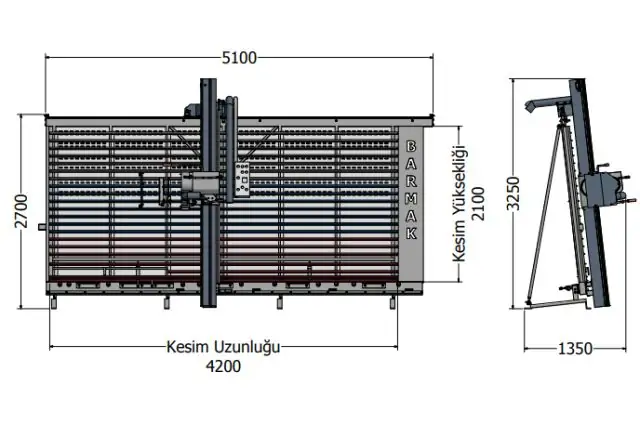 Вертикальний ручний форматно-розкрійний верстат Barmak BM-M5000 3