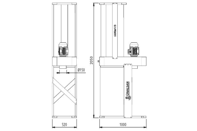 Аспірація Unalsan UNS 283 B  1600 м³/год