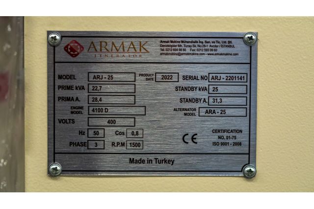 Миниэлектростанция ARMAK ARJ 025