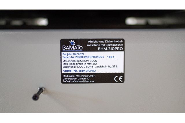 Фуговально-рейсмусовый станок BAMATO BHM-310PRO...