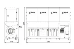 Аспіраційна установка Unalsan UNS 283 LTК 8500 м³/год 4