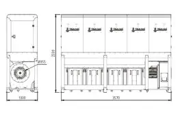 Аспирация Unalsan UNS 284 LTK 10000 м³/час 2