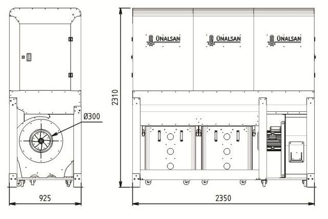 Аспирация Unalsan UNS 283 KTK 6500 м³/час
