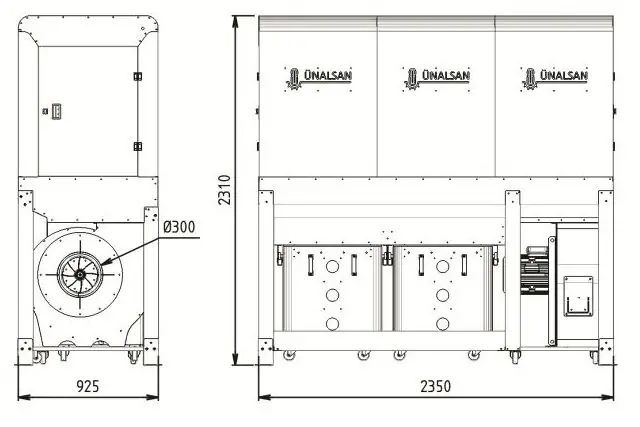 Аспирация Unalsan UNS 283 KTK 6500 м³/час 4