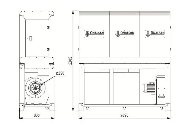 Аспіраційна установка Unalsan UNS 283 G 4000 м³/год 5