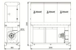 Аспіраційна установка Unalsan UNS 283 G 4000 м³/год 5
