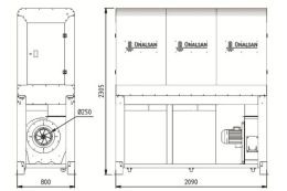 Аспирационная установка Unalsan UNS 283 G 4000 м³/час