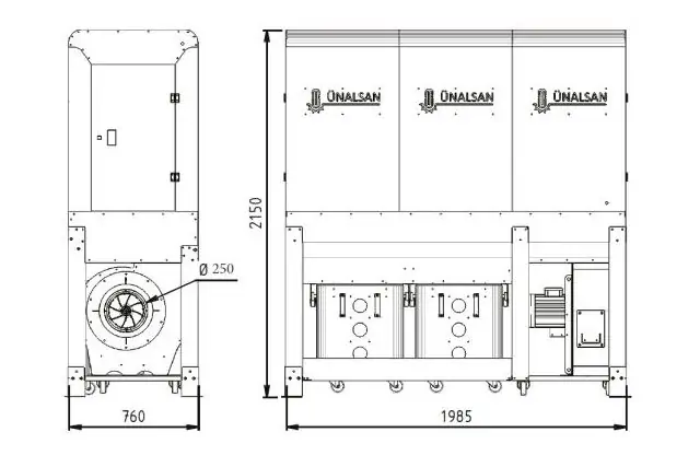 Аспирация Unalsan UNS 283 GTK 4000 м³/час 4