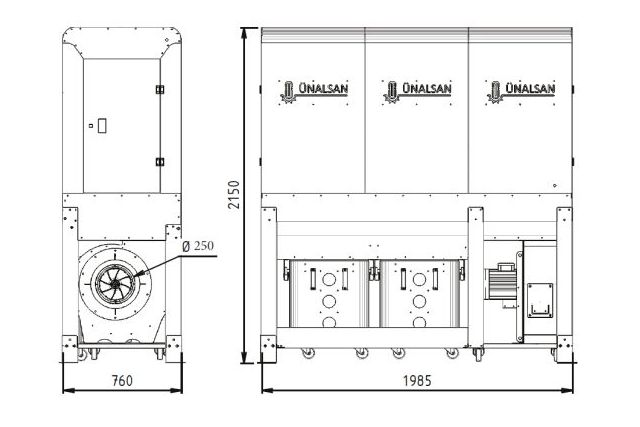 Аспірація Unalsan UNS 283 GTK 4000 м³/год