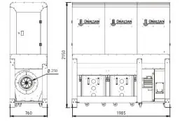 Аспірація Unalsan UNS 283 GTK 4000 м³/год 4
