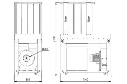 Аспирация Unalsan UNS 283 FE 3500 м³/час