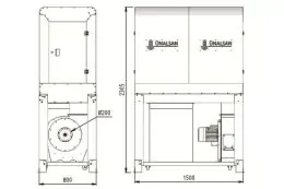 Аспіраційна установка Unalsan UNS 283 F 3500 м³/год 5