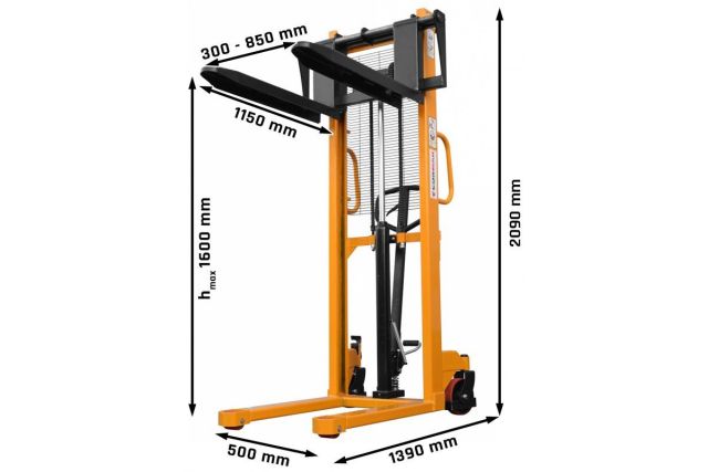 Ручний штабелер з регульованими вилами Cormak...