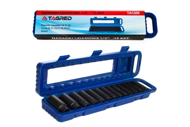 Ударные шестигранные головки 78 мм 1/2, 13 шт,...