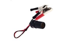Адаптер аккумулятора 12 В - гнездо прикуривателя с крокодиловыми клипсами TAGRED TA566