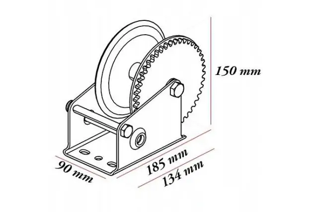 Кривошипная лебедка TAGRED TA405 8