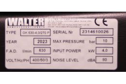 Компрессор поршневой WALTER GK 630-4,0/270 P