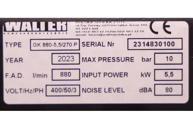 Компресор поршневий WALTER GK 880-5,5/270 P 4