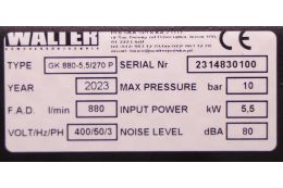 Компресор поршневий WALTER GK 880-5,5/270 P