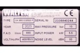 Компресор поршневий WALTER GK 880-5,5/500 P 5