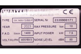 Компресор поршневий WALTER GK 1400-7,5/500 P