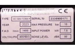 Компресор поршневий WALTER GK 1400-7,5/500 P 3