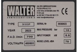 Винтовой компрессор с ременным приводом WALTER SK 5,5 SXP