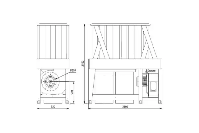 Внутрішньоцехова промислова аспірація Unalsan AMS 50 ET 2