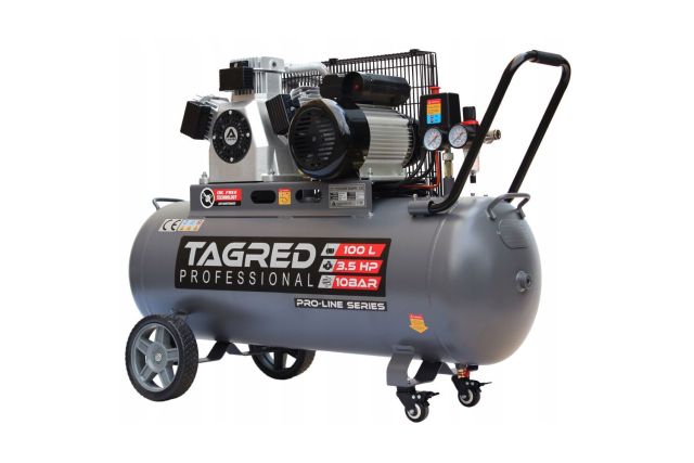 Компрессор безмасляный с ременным приводом...