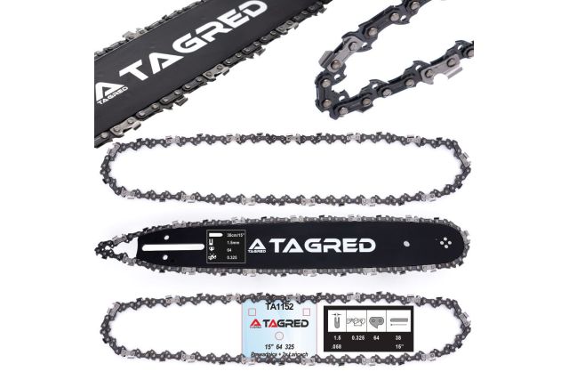 Комплект шина + 2 цепи 15"/64/0.325"/1.5 мм...