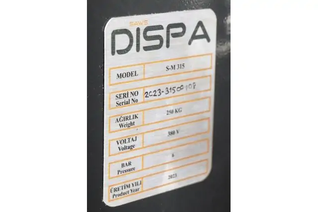 Дисковая пила по металлу з пневмо-затиском Dispa Makina S-M 315 6