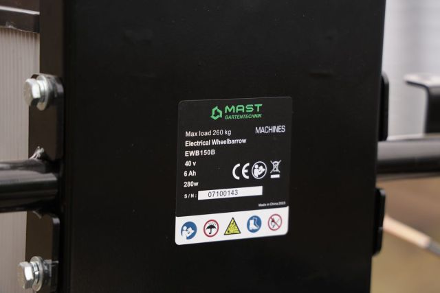 Аккумуляторная тачка MAST EWB 150 B