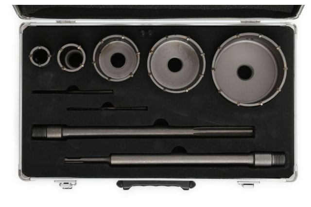 Набор кольцевых коронок для бетона SDS Plus и...