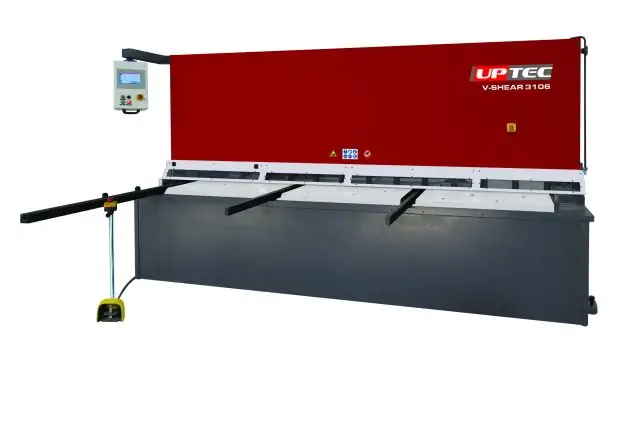 Гідравлічні гільйотинні ножиці з регульованим кутом нахилу ножа UPTEC V-Shear 3120 1