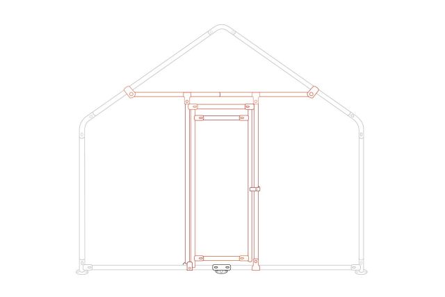 Комплект дверей к вольеру для домашних птиц...