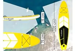 SUP-дошка THUNDER COAST YELLOW 320 2