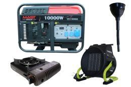 Бензиновий генератор MAST GROUP YH13000 + газова плитка Orcamp CK-505 + електричний обігрівач Gardyer HE2000