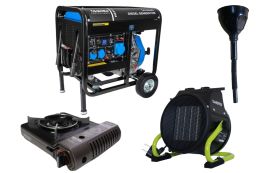 Дизельный генератор TAGRED TA10300D + газовая плитка Orcamp CK-505 + электрический обогреватель Gardyer HE2000