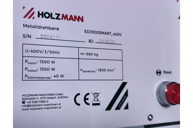  Токарный станок по металлу Holzmann ED1000SMART