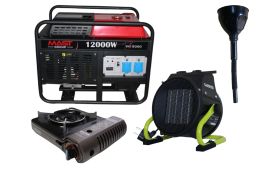 Бензиновый генератор MAST GROUP YH15000 + газовая плитка Orcamp CK-505 + электрический обогреватель Gardyer HE2000