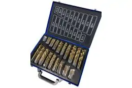 Комплект спіральних свердел із швидкорізальної сталі, 170 шт., 1-10 мм, нітрид титану Holzmann SPS170TIN 1