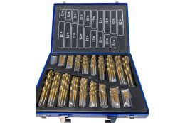 Комплект спиральных сверл из быстрорежущей стали 170 шт 1-10 мм нитрид титана Holzmann SPS170TIN