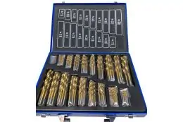 Комплект спіральних свердел із швидкорізальної сталі, 170 шт., 1-10 мм, нітрид титану Holzmann SPS170TIN 3