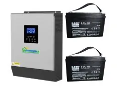Солнечный фотоэлектрический инвертор OFF-GRID PWM3KW50A PWM 3 KW + WiFi + аккумулятор Bass Polska AGM BP-5976 (х2)