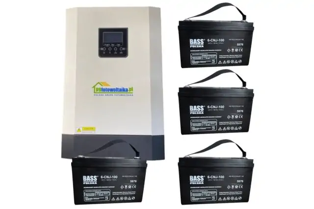 Сонячний фотоелектричний інвертор OFF-GRID PGF OG-5500 MPPT 5.5KW + WiFi + акумулятор Bass Polska AGM BP-5976 (х4) 1