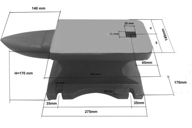 Наковальня 34 кг Holzmann AMB 34