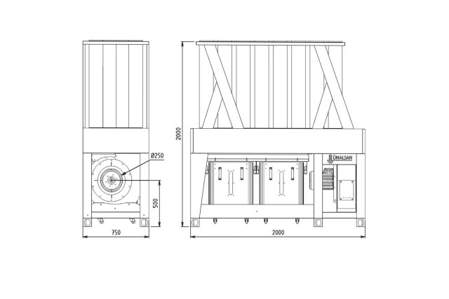 Внутрішньоцехова промислова аспірація Unalsan...