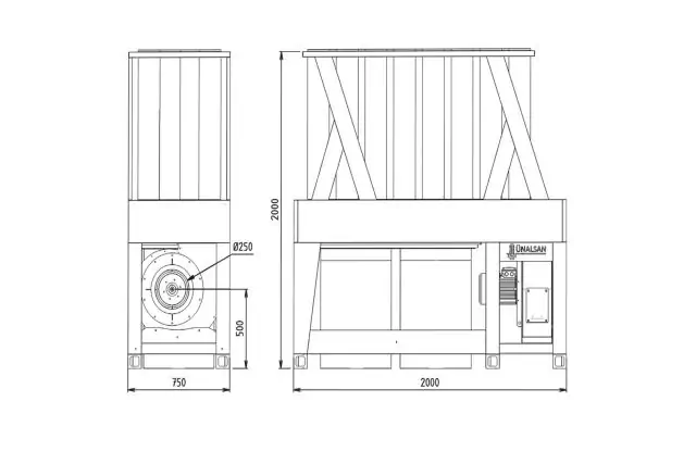 Внутрицеховая промышленная аспирация Unalsan AMS 40 ET 2