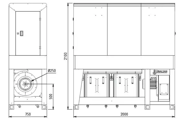Внутрішньоцехова промислова аспірація Unalsan AMS 40 KK 2